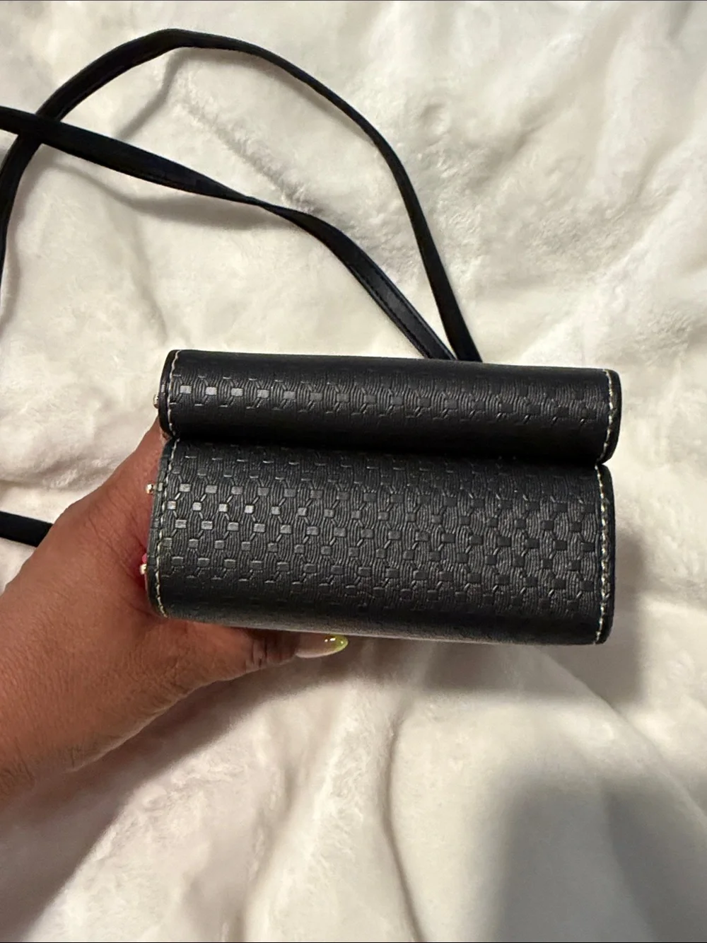 Iconic Bags Brown & Black Crossbody Wallet with Dragonfly Accent